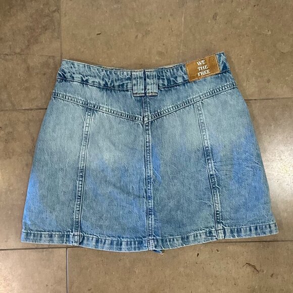 Free People Light Blue Denim Skort - Picture 11 of 16